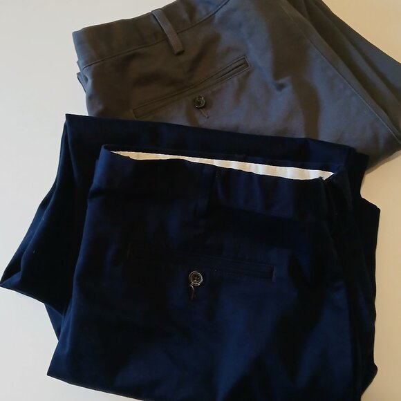 Lands' End Other - Land's End Men's Blue, Khaki & Grey Dress Slacks LOT OF 3 Pairs GUC Size 42
